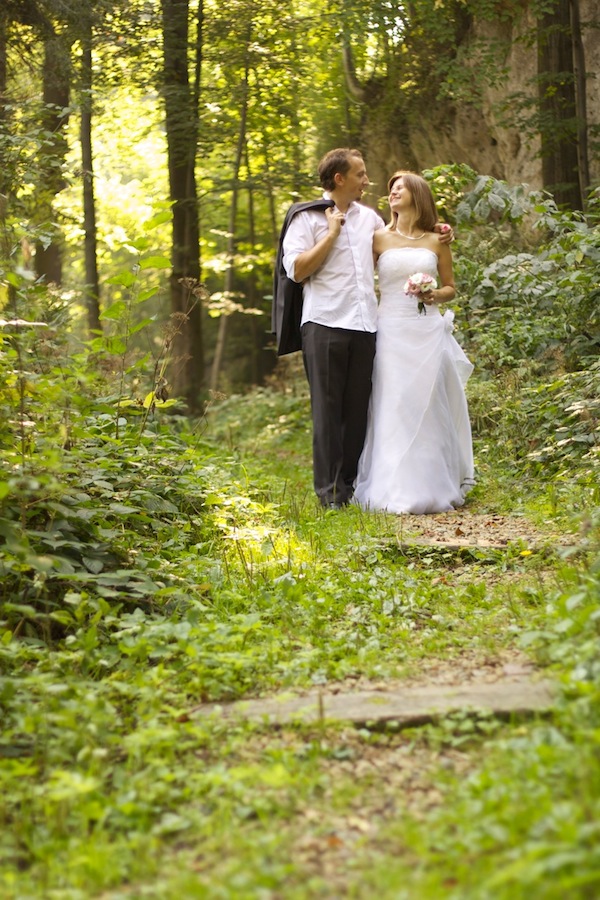 Ania i Jakub plenerowa sesja ślubna Zawiercie Pilica Smoleń