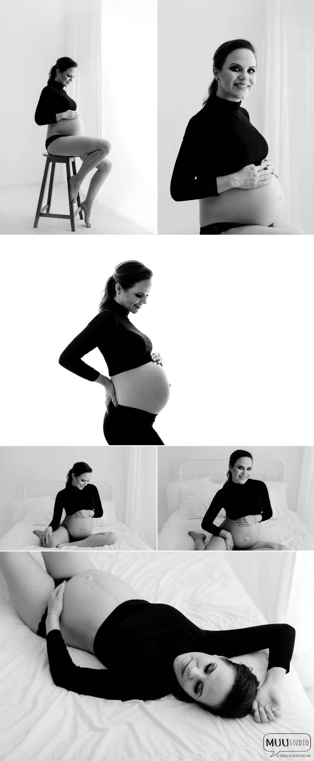 minimalistyczna sesja ciążowa w studio kołobrzeg